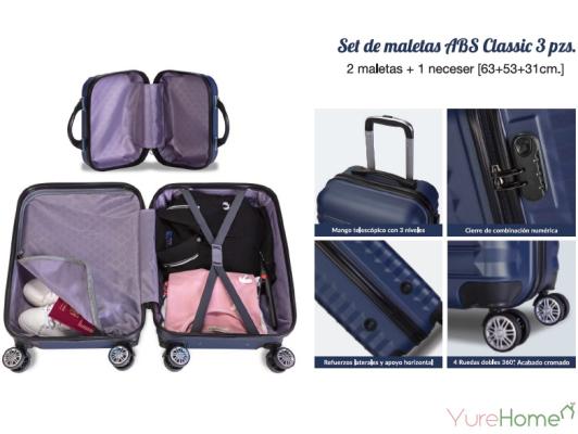 SET 3PCS - 2 VALISES + 1 NECESSER